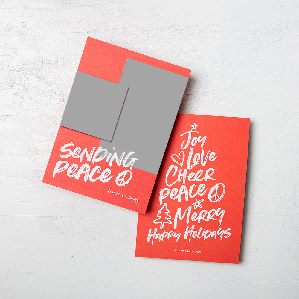 WHCC Holiday Cards Sending Peace tropical blush plaster background preview